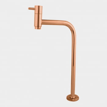 Torneira Pia Cuba Alta 90 Graus De Banheiro Inox Luxo Comp03 Rosa Gold Luuk Young