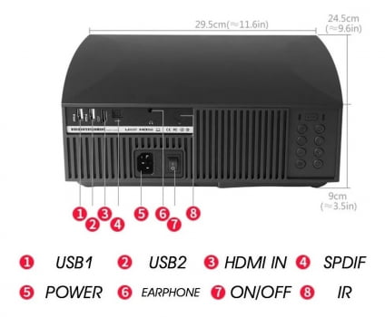 Mini Projetor Datashow Netflix 4200lm Android 6.0 F30-up