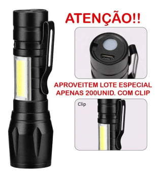 Mini Lanterna Tática Police Usb Recarregável Profissional 513