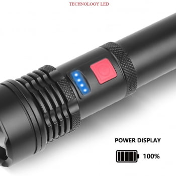 Lanterna Tatica Militar Led Potente T9 Recarregavel Usb Super Forte P90