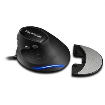 Mouse Optico Vertical Ergonomico Com Fio Usb 6 Botoes Dpi 3200 D6