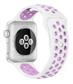 Pulseira Silicone Furo Nke Apple Watch 38mm 40mm 42mm 44mm 