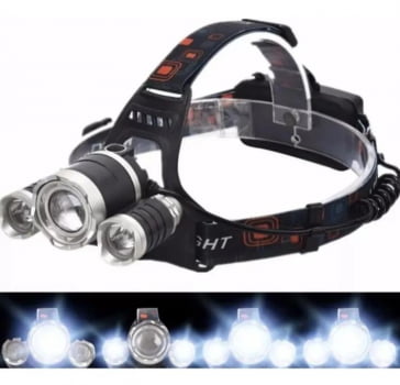 Lanterna De Cabeça Profissional Sport Potente 3x Led Recarregável T6 Hp3 Luuk Young 