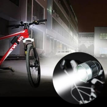 Farol Bike Recarregável Led Bateria Bicicleta Alta Luz 6611 Luuk Young