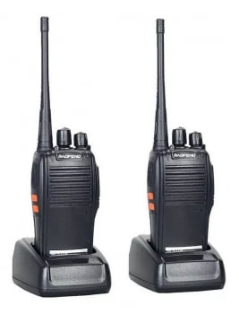 2 Rádios Comunicador Baofeng Walkie Talkie 16 Canais 12 Km Bf 777s