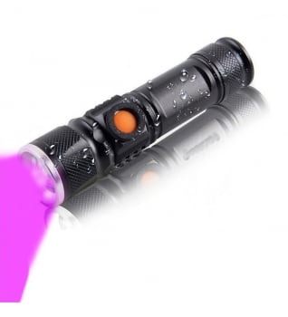 Lanterna Led Forte Luz Negra Ultravioleta Usb Recarregável Uv Escorpião 515z Luuk Young