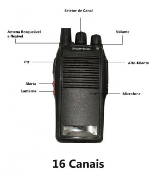 Kit 8 Radio Vhf/uhf Walk Talk 16 Canais Comunicador Bf-777s