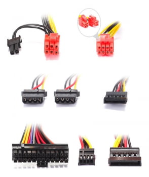 Fonte De Alimentação Atx Led Silenciosa Pc Preta 115v/230v Kp-535 600w