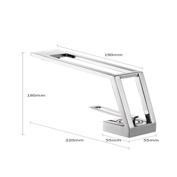 Torneira Misturador Monocomando De Banheiro Quadrada Bica Alta Moderna Luxo Cromado Ca8206c