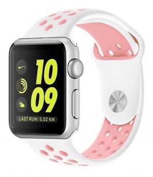 Pulseira Silicone Furo Nke Apple Watch 38mm 40mm 42mm 44mm 