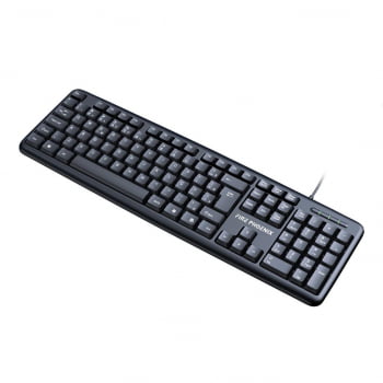 Teclado Computador Com Fio Usb Abnt2 Windows Impermeavel Preto Bk-07 