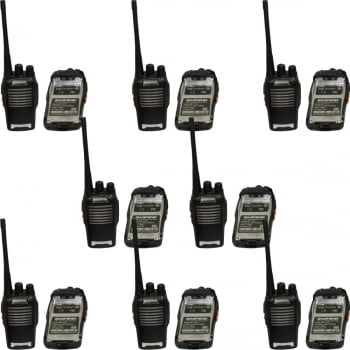 Kit 8 Radio Vhf/uhf Walk Talk 16 Canais Comunicador Bf-777s