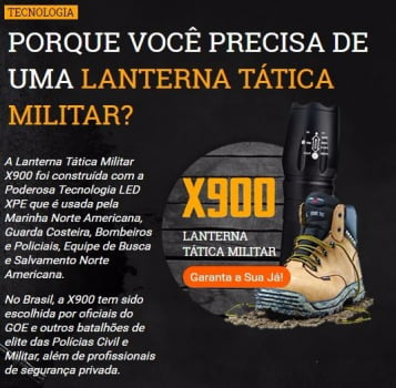 Lanterna Tática Profissional Luz Led Alta Luminosidade X900