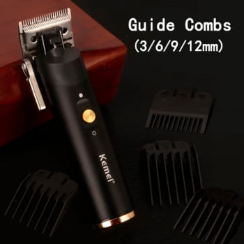 Maquininha de Cortar Cabelo profissional Recarregável 4 Pentes Kemei Km 1892 luuk Young 