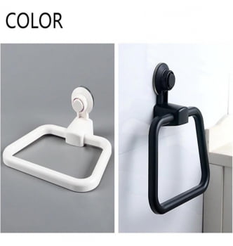 Toalheira Suporte Banheiro Anel Porta Toalha Ventosa Abs R4 Luuk Young
