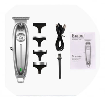 Máquina De Cortar Cabelo Acabamento Profissional Kemei 1949