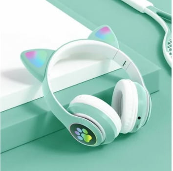 Headphone Headset Gatinho Orelha De Gato Com Led Fone De Ouvido Bluetooth Lt30