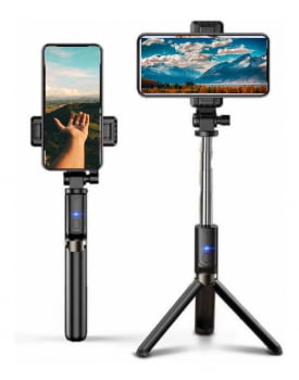 Bastão Pau De Selfie Tripe Com Controle Bluetooth Celular P60 Luuk Young