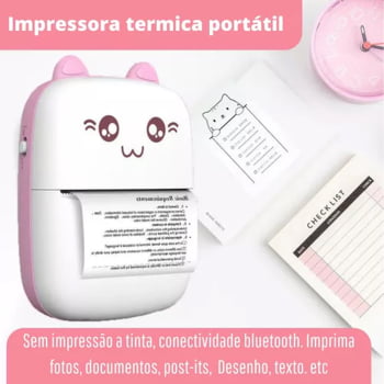 Mini Impressora Térmica Portátil De Bolso Impressão Sem Fio Bluetooth Para Android Ios Ip1