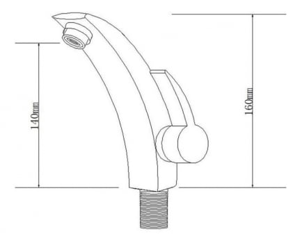 Torneira Misturador Monocomando Banheiro Baixa 5058 Prata