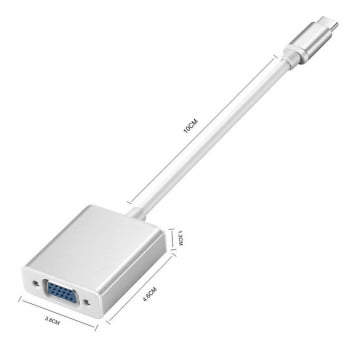 Cabo Adaptador Conversor Usb-c 3.1 Type-c Para Vga N05