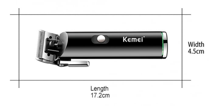 Maquininha de Cortar Cabelo profissional Recarregável 4 Pentes Kemei Km 1892