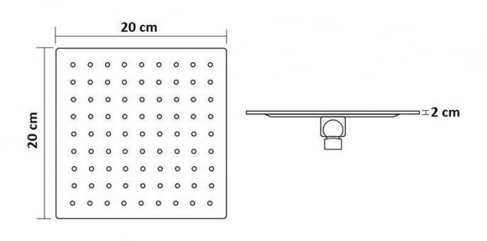 Kit Ducha Metal Aco Inox 20cm Com Desviador Manual Completa Dc-7017ap