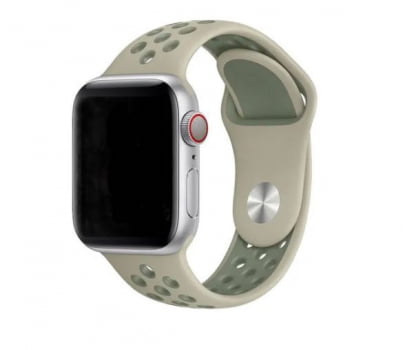 Pulseira Silicone Furo Nke Apple Watch 38mm 40mm 42mm 44mm 