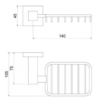 Saboneteira Aço Inox Metal Cromado Para Parede De Banheiro B6969f Preta Fosco Luuk Young