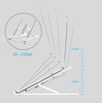 Suporte Dobrável E Portátil Slim Para Notebook E Macbook P01