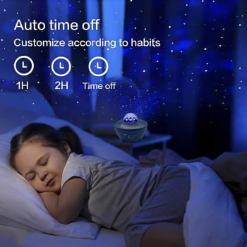 Luminária Luzes Bluetooth Gira Projetor Estrelas Galaxia E59