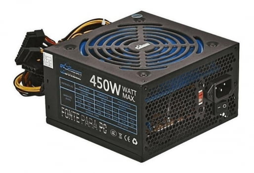 Fonte De Alimentação Para Pc Preta Silenciosa 115v/230v Kp-533 450w