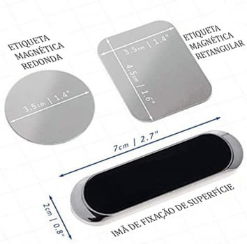 Suporte De Celular Carro Painel Magnetico Universal Veicular Imã Neodimio U1003