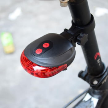 Lanterna Bicicleta Sinalizador Traseiro Bike Led Farol Com Suporte U1031 Luuk Young