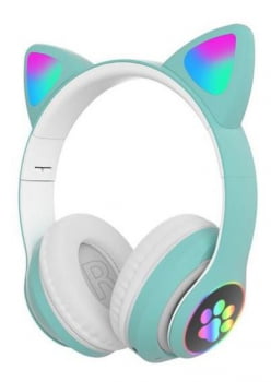 Headphone Headset Gatinho Orelha De Gato Com Led Fone De Ouvido Bluetooth Lt30