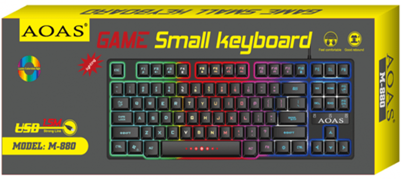 Teclado Semi Mecanico Gamer Abnt 2 Computador Luminoso M880 Luuk Young