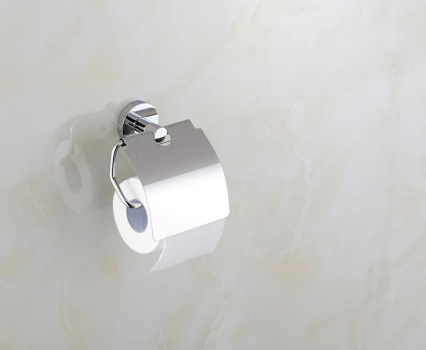 Porta Papel Higienico Para Banheiro Simples Lavabo Cromado C12251 Luuk Young