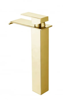 Torneira Cascata Pia Banheiro Misturado Cuba Luxo T6006ag Alta Dourado