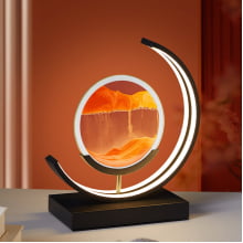 Ampulheta Led 3d Decoração Sala Areia Em Movimento Lsxyd-2