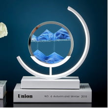 Ampulheta Led 3d Decoração Sala Areia Em Movimento Lsxyd-2