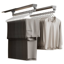 Cabide Retrátil Organizador De Roupas Calça E Camisa Tipo Gaveta Luxo 5245 Grafite