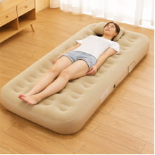 Colchão + Travesseiro Inflável Portátil Solteiro Bomba De Ar Elétrica Acampamento Hkx2110 Colchão + Travesseiro Inflável Portátil Solteiro Bomba De Ar Elétrica Acampamento Hkx2110