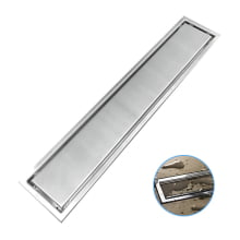 Ralo Linear Oculto Invisível Area Interna E Externa Aço Inox 50x10cm Ri50