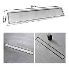 Ralo Linear Oculto Invisível Area Interna E Externa Aço Inox 50x10cm Ri50