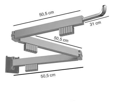 Suporte De Parede Para Pendurar Roupas Varal Dobrável 7902