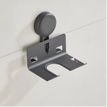 Suporte Porta Secador De Cabelo Sem Furo De Parede Fixa Luxo 6852 Grafite