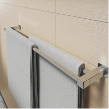 Suporte Porta Toalha Toalheiro De Metal Barra Dupla Quadrado Banheiro Luxo Inox Cromado C6948F