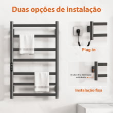 Toalheiro Térmico Aquecedor De Toalhas Elétrico Temperatura Timer Digital 110v G301