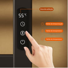 Toalheiro Térmico Aquecedor De Toalhas Elétrico Temperatura Timer Digital 110v G305