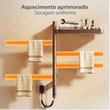 Toalheiro Térmico Aquecedor De Toalhas Elétrico Temperatura Timer Digital Smart Tuya 110v Wi-fi G70